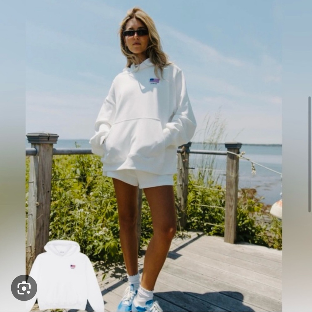 White Hoodie Sweatshirt for Women